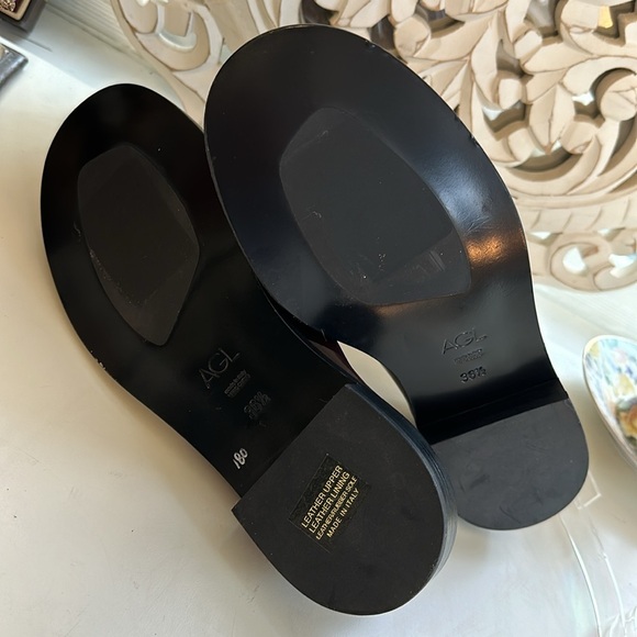 AGL Lola Spike Size 36.5 EU Patent Purple Plum Leather Loafers New Without Box - Picture 12 of 15